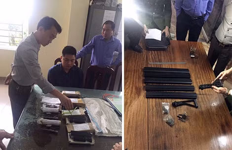 Đối tượng Nguyễn Anh Tuấn tại cơ quan điều tra.