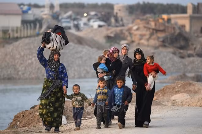 Người dân Syria hiện đang đối mặt với việc thiếu hụt lương thực trầm trọng, có thể dẫn đến các cuộc di cư hàng loạt. Nguồn: TTXVN