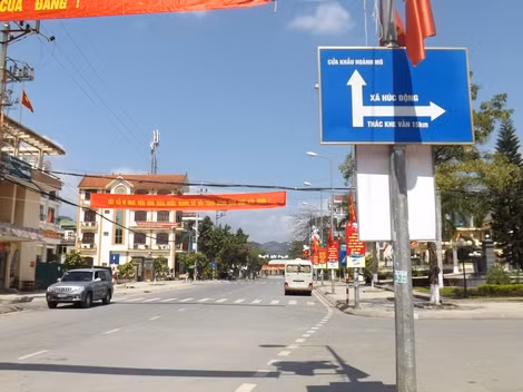 Một góc thị trấn biên giới Bình Liêu.
