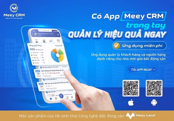Meey CRM - ứng dụng quản lý khách hàng và nguồn hàng dành riêng cho nhà môi giới bất động sản
