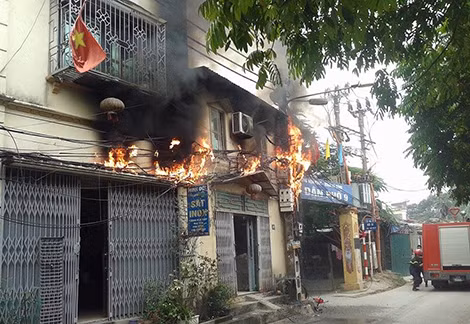 Hiện trường vụ cháy.