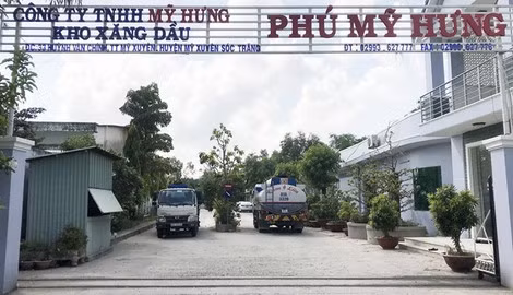 Kho xăng dầu Phú Mỹ Hưng của đại gia Trịnh Sướng bị cơ quan Công an khám xét.