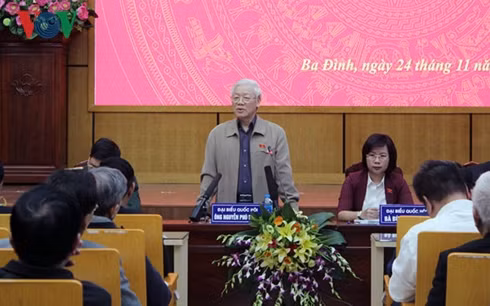 Tổng Bí thư, Chủ tịch nước Nguyễn Phú Trọng phát biểu.