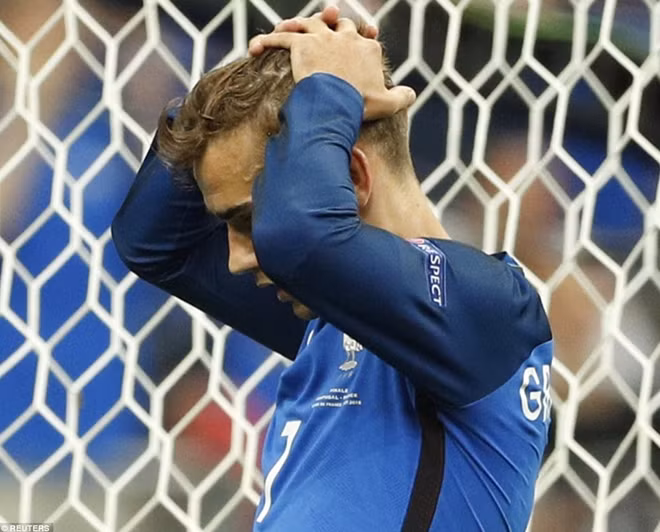 Griezmann và nỗi buồn thua trận.