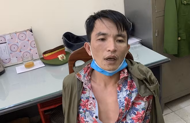 Đối tượng Nguyễn Hoàng Anh tại Cơ quan Công an.