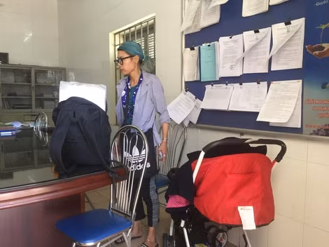 Đoàn Thúy Hà những ngày đầu trong Trung tâm Bảo trợ xã hội.