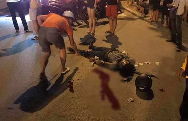 Hiện trường vụ tai nạn.