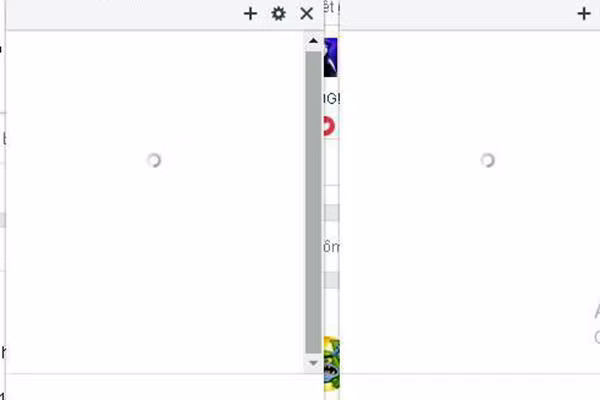 Khung nhắn tin của Facebook trắng xóa khi gặp sự cố.