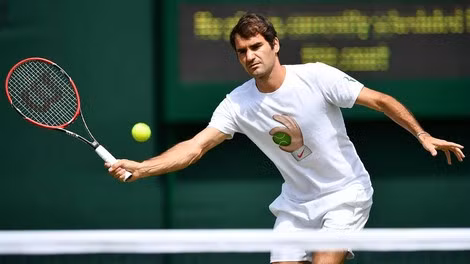 Một buổi tập của Federer.