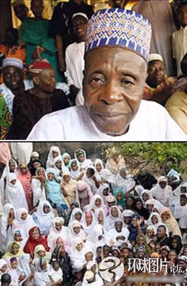 Người đàn ông Nigeria có 107 vợ. Người đàn ông Nigeria có 107 vợ.