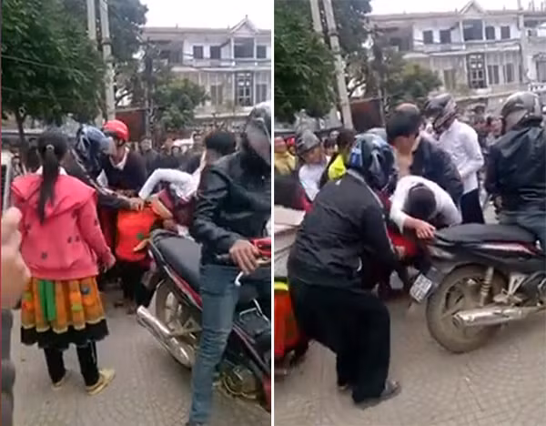 Hình ảnh nhóm thanh niên "bắt vợ" tại Sơn La.