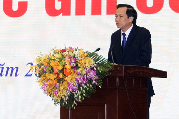 Bộ trưởng Bộ LĐ- TBXH Đào Ngọc Dung phát biểu tại buổi lễ