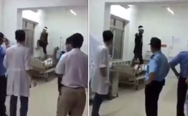 Thanh niên ngáo đá đại náo bệnh viện.