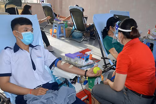 Học sinh hiến máu Học sinh hiến máu