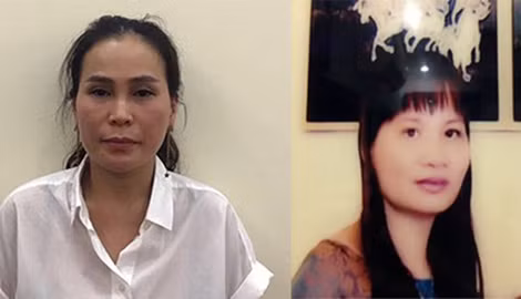 Bị can Lê Thị Thanh Thúy và bị can Nguyễn Thị Thu Thủy.