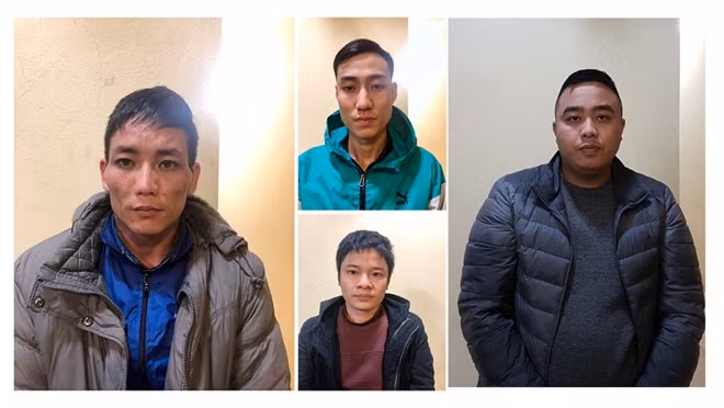 Các đối tượng bị lực lượng bắt giữ.