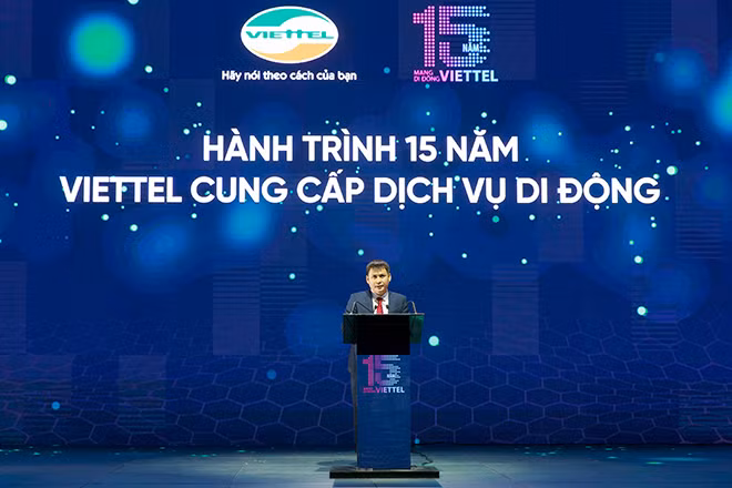 Ông Cao Anh Sơn, Tổng Giám đốc Tổng Công ty Viễn thông Viettel phát biểu tại sự kiện.