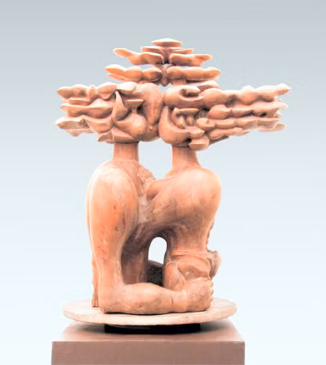 Cây đời, chất liệu đồng - Tạ Quang Bạo.