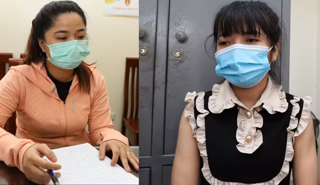 Hai đối tượng Nguyễn Thị Khánh Linh và Mai Thùy Dịu.