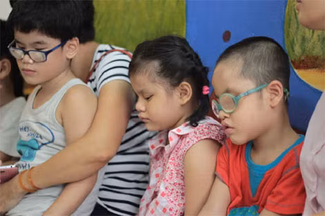 Các em học sinh học tại Trường Khánh An