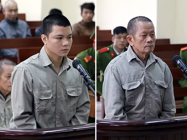 Đàm Hữu Khải và Nguyễn Văn Thành tại Tòa.
