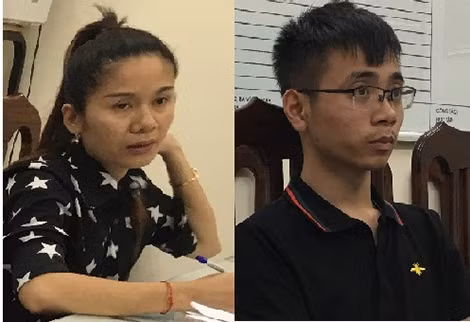 Đối tượng Linh và Hòa tại cơ quan Công an. Đối tượng Linh và Hòa tại cơ quan Công an.