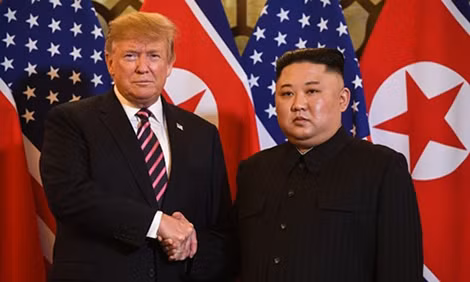 Tổng thống Mỹ Donald Trump và Chủ tịch Triều Tiên Kim Jong-un tại Hà Nội ngày 27-2.