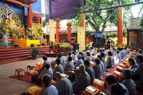 Đại lễ Vu Lan tại chùa Bằng (Linh Tiên Tự) quận Hoàng Mai, Hà Nội 2019.