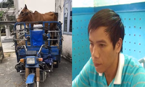 Đối tượng Phùng Quang Hiệp cùng tang vật.