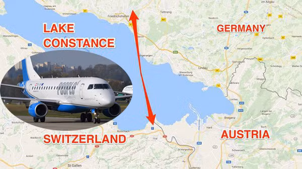 Đường bay từ sân bay St. Gallen-Altenrhein tới sân bay Friedrichshafen có khoảng cách là 20km. Đường bay từ sân bay St. Gallen-Altenrhein tới sân bay Friedrichshafen có khoảng cách là 20km.