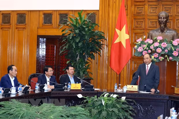 Thủ tướng Nguyễn Xuân Phúc phát biểu.