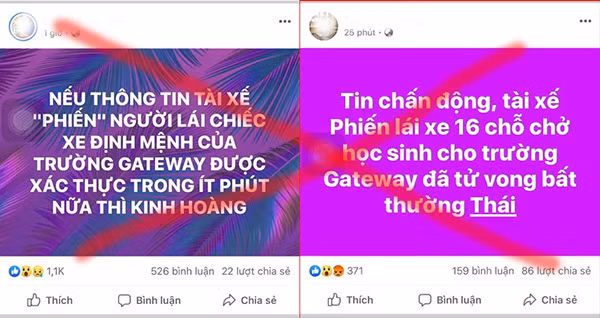 Tin đồn vô căn cứ trên mạng xã hội Facebook gây hoang mang dư luận.