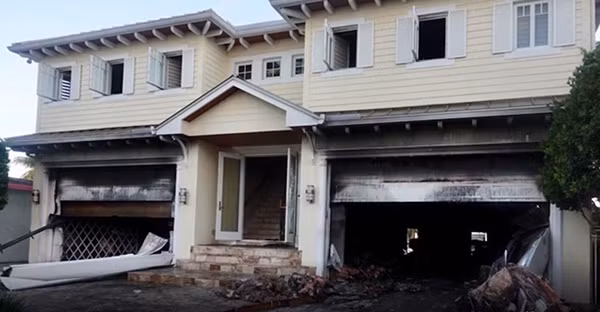 Căn nhà nơi xảy ra vụ cháy garage chứa siêu xe.