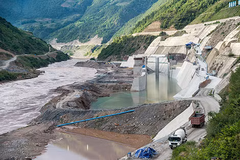 Một thủy điện của Trung Quốc được xây dựng tại vùng thượng lưu sông Mekong, thuộc tỉnh Vân Nam.