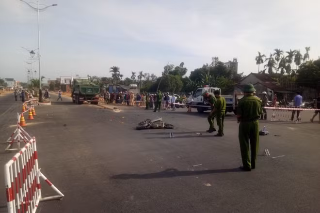 Hiện trường vụ tai nạn.