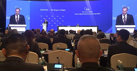 Đại diện các nước dự Đối thoại Shangri-La. Ảnh: National News.