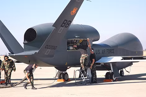 Chiếc máy bay không người lái của Mỹ bị cho là bị Iran bắn rơi. Ảnh: Air Force Times. Chiếc máy bay không người lái của Mỹ bị cho là bị Iran bắn rơi. Ảnh: Air Force Times.