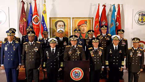 Bộ trưởng Quốc Phòng Venezuela, Vladimir Padrino Lopez trong cuộc họp báo tại Caracas ngày 24-1 khẳng định ông Nicolas Maduro là tổng thống hợp pháp của Venezuela.