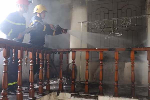 Hiện trường vụ cháy.
