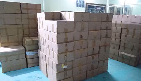 Thực phẩm chức năng giả bị tạm giữ. Thực phẩm chức năng giả bị tạm giữ.