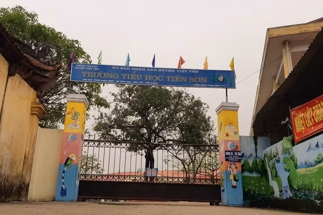 Trường Tiểu học Tiên Sơn, Bắc Giang, nơi xảy ra vụ việc thầy giáo bị “tố” có hành vi sàm sỡ học sinh.