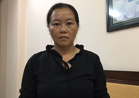 Chị Thào Thị Dơ, vợ đồng chí Thao Văn Súa.