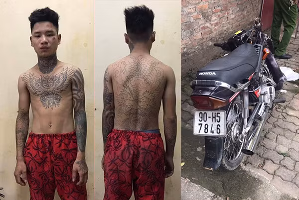 Đối tượng Trần Văn Phương và chiếc xe dùng để "thông chốt".