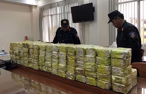 Số ma túy hơn 300kg được đưa về cơ quan Công an.