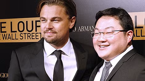 Nam tài tử Leonardo DiCaprio (trái) và tỷ phú Low Taek Jho.