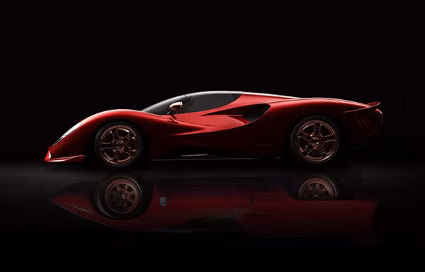 ... và hông xe De Tomaso P72.