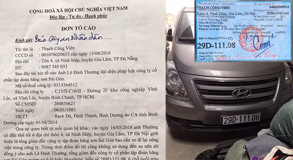 Đơn tố cáo và cavet của nạn nhân gửi Báo CAND.