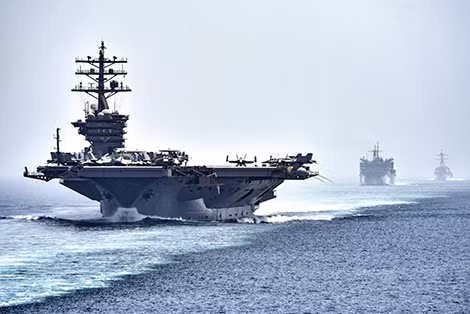 Tàu sân bay Mỹ áp sát vùng biển Iran. Ảnh: The National Interest. Tàu sân bay Mỹ áp sát vùng biển Iran. Ảnh: The National Interest.
