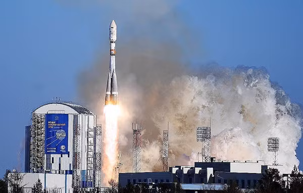 Soyuz MS-14 mang theo Skybot F-850 xuất phát ngày 22-8-2019. Ảnh: Tass.