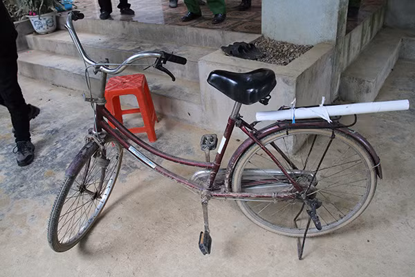 Xe đạp đối tượng dùng để đi gây án.